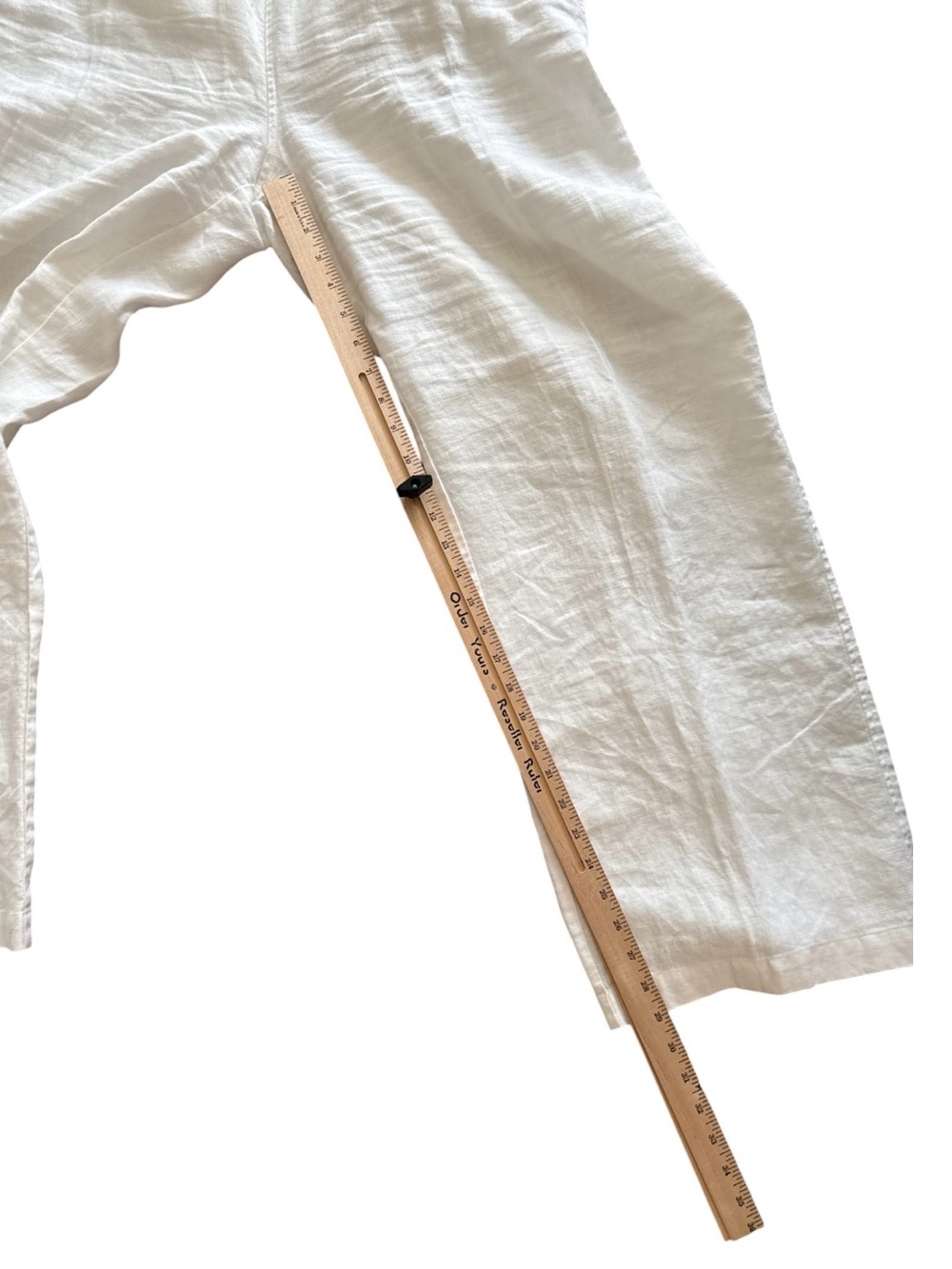 Vince Camuto Linen Wide-Leg Pants White XL Pull On Drawstring Lagenlook Boho - Picture 10 of 12